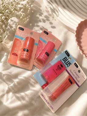 Assorted Lip Jelly & Creamy Serum Blushes in Coral & Pink Tones